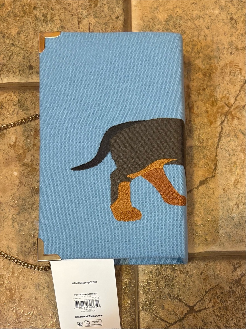 NWT Free Assembly Pup Fiction Dachshund Mini Crossbody Clutch Handbag - Picture 3 of 12